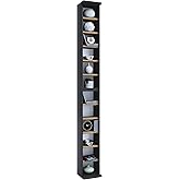 VCM Holzregal stehend | platzsparender CD Schrank für 204 CDs oder 72 DVDs | Maße: H. 180 x B. 21 x T. 20 cm | Elegantes DVD 