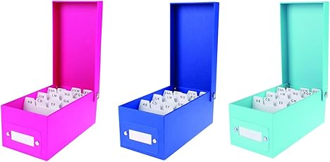 Faeymth Karteikartenhalter - Organizer-Box Mit Schloss (7,6x12,7cm)