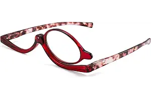 JM Maquillaje Gafas de Lectura Lupa Flip Down Cosméticos Lectores para Mujeres