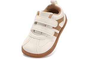 STQ KIDS STQ Barefoot Toddler Girls Boys Trainers Shoes Wide Toe Box School Sneakers Minimalist Tennis Kids Non-Slip First Walking Lightweight Breathable Running Shoe with Hook and Loop