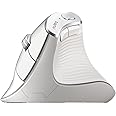 Nulea M510 Vertical Mouse Wireless, Ergonomic Mouse for Comfy Tracking, 3 Adjustable DPI (800-1200-1600), 2.4G Wireless Vertical Mouse with 6 Buttons, Compatible with Windows, Mac OS, Laptop, White