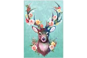 TVNYOUJIA 5D DIY Diamond Art Painting Kit Completo, Arte Artigianato Pittura Diamante con Numeri, Strass Punto Croce Ricamo Painting per Adulti Bambini Decorazione Parete Casa - Cervo