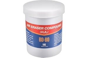 AGORA-TEC 1 kg di sabbia abrasiva per sabbiatura, Sandstrahlgut, Jet e sabbiatura per AT. Abrasivo per pistola ad aria ATAEG01. Kit di sabbiatura per sabbiatrici Airbrush e altre apparecchiature pneumatiche per sabbiatura. Composto di ossido di alluminio