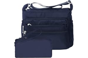 NOTAG Crossbody Bags for Women, Waterproof Nylon Shoulder Bag Multi-Pocket Crossbody Handbag with RFID Wallet