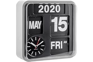 Karlsson KA5364SI – mini zegar ścienny z kalendarzem – wskaźnik spadku – kolor srebrny