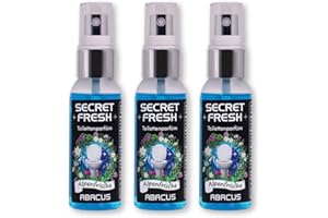 ‎ABACUS ABACUS® Secret Fresh Toilettenparfüm Alpenfrische, Toiletten Parfüm – verhindert Gerüche & schützt vor peinlichen Situationen – Toiletten Parfum, Secret Fresh Toilettenparfüm 3x 50 ml (7636)