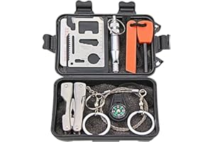 Froiny 9-en-1 Extérieur D'auto-Assistance Survivant Kit d'urgence Kit Chasse Survie Extérieure Équipement D'équipement Randonnée Camping Portable