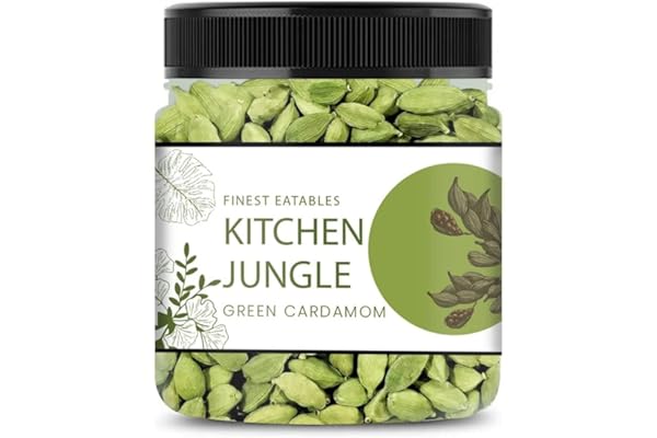 Kitchen Jungle Cardamom Green, Elaichi 100 gm Small/Medium/Bold 8mm (Medium pack of 1)