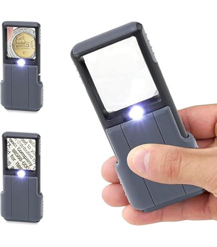 Lente D'Ingrandimento Con Luce LED USB - 30x/60x, 33 LED Regolabili, Per Lettura, Gioielli, Anziani (Bianco)