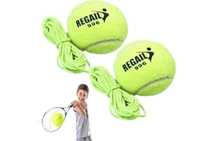 SITENGJUN Lot de 2 balles avec Cordon de Tennis, entraînement de Tennis, Balle de Tennis sur Ficelle épaisse, Balle de Rechange Twistball, Balle de Tennis entraîneur, Balle de Tennis élastique