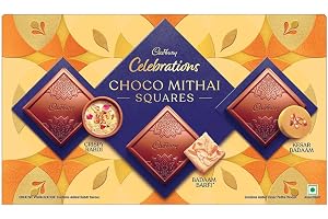 Cadbury Celebrations Chocomithai Squares Assorted Chocolate Gift Pack, 108 g