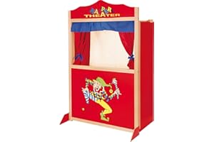 ToyToyToy Handpuppentheater großes Puppentheater Kasperltheater 120 cm aus Holz