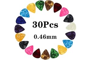 BOBOZHONG BOBOZ Plettri per Chitarra,30 PCS Celluloide Plastic Guitar Picks,Plettri in celluloide Premium per Chitarre elettriche acustiche Basso o Ukulele (0.46 mm)