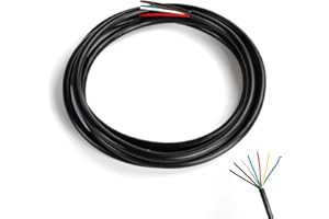 AOHEWEI Câble 7 conducteurs pour remorque Câble de remorquage de 2m Câble de remorque 7 conducteurs Noir pour l'industrie de la Caravane et du Camion