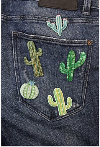 Kikkerland Iron-on Patches Cactus 5er Set Aufbügelflicken Flicken Kaktus Bügeln - 2