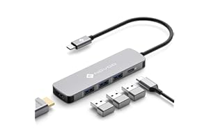 NOVOO Hub USB tipo C 5 in 1 Adattatore Multiporta con HDMI 4K, 3 USB-A 3.0 5Gbps, PD 100W, Docking Station Compatible con MacBook Air/Pro, Chromebook, Matebook, Surface, iPad Pro, Steam Deck