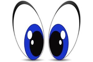 SkinoEu® 2 Stück Vinyl Lustiger Aufkleber Autoaufkleber Funny Stickers Augen Blau Auto Moto Motorrad Fahrrad Skate Helm Fenster Spiegel Tür Tuning B 74