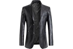 ROTAKUMA Veste En Cuir De Printemps Hommes Blazer Décontracté Moto Cuir Vestes Automne Faux En Cuir Manteaux