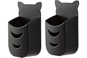 DINGHOSEN 2 Pieces Remote Control Holder for LG TV Remote Control(All Models), Cute Cat-Ear Shape Remote Holder for LG LED LCD HDTV 3D 4K TV Remote with Strong Adhesive-Black