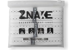 Znake Viper Sticky Padel Overgrip 5-pack Vit - Klistrig grepplinda till padelracket med upphöjd EVA-ribba, greppband för svet