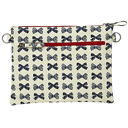 Pink Lining Mum On The Run Changing Bag Pouch - Navy Bows