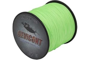 GEVICONT Línea de pesca trenzada de 8 hebras, multifilamento, 100 m, línea de polietileno, tejido súper fuerte, 109 yardas, cable de 10 libras a 300 libras