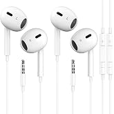 2 Paket Kablolu iPhone Kulaklıklar/iPhone Kulaklıklar/Kulaklık 3.5mm Kablolu [MFi Sertifikalı] Mikrofonlu Mic, iPhone, iPad, 