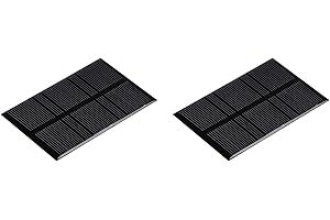 sourcing map 2 Stück Mini Solarpanel, 5.5V 0.66W 120mA Mikro Zellen Sonnenkollektor für DIY Stromprojekt, 84.5x55.5mm