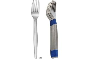 AMEFA PRADEL ESSENTIEL - 12 fourchettes de table - Baltics - Acier inoxydable 18/0, Finition Standard - Longueur 186 mm