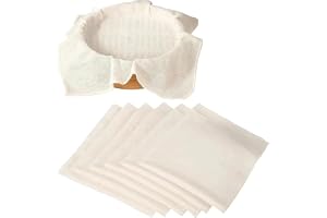 Touosy 6 stycken passeringshanddukar, ostduk 60 × 60 cm ostduk återanvändbar, linduk non-stick belagd duk linne för filtrerad