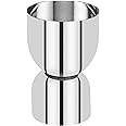 Garden Of Arts Stainless Steel Set of 2 Damru Shape peg Shot Glasses Measure 30 ml and 60 ml Fancy Antique Glass can be Used Both Side for Welcome Drinking and Tasting