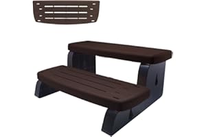 Waterway Whirlpool Pool Accessories Outdoor 2-Stair Double Step Entry Stairs Plastic up to 360 kg Load Capacity Bark