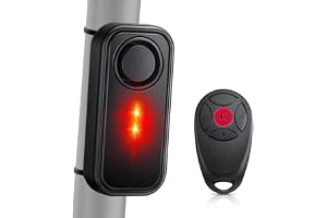 ZEXMTE Cykellarm 113dB med varningslampa Trådlöst stöldskyddsvibrationslarm för cyklar Vattentätt säkerhetslarm för cykling o