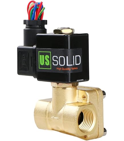 U.S. Solid 2 Motorized Ball Valve With US Plug 110 VAC Brass Electrical Ball Valve Auto Return Normally Closed