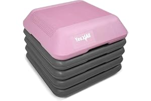 ‎YES4ALL Yes4All Aerobic Stepper, Stepbench Aerobic-Fitness Steppbrett, Übung Workout Schritt Plattform mit 4 verstellbaren Risers enthalten