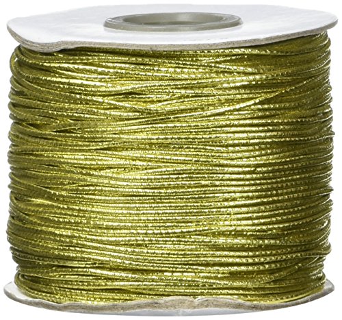 Cree Craft 41047 - Cordón elástico (1 mm, 100 m), color dorado