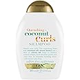OGX Quenching + Coconut Curls Shampoo (385 ml), feuchtigkeitsspendendes Locken Shampoo mit Kokosöl, Zitronenöl & Honig, ohne 