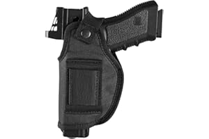 MIOYOOW Étui pour Pistolet, Holster Pistolet de Ceinture étanche, Sac Pistolet Tactique Dissimulé IWB/OWB, Viseur à Point Rouge Montable, pour la Chasse, Le Camping et Les Voyages