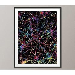 Red Neuronal oscuro Watercolor