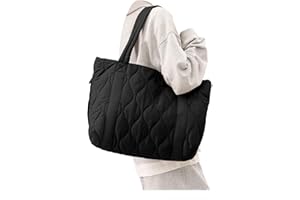 winspansy Elegante Tote Bag Donna,Casual Bag Grande Capacità Borsa da Viaggio Donna,Fluffy Organizer Borse Shopper Donna Borsetta Lavoro per Uso Quotidiano Università Tracolla Donna per Portatile