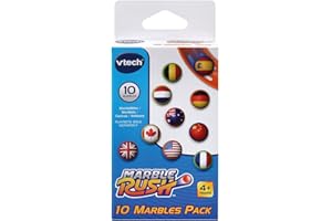 VTech - Marble Rush, Pack Recharge, 10 Billes Colorées et Illustrées, Accessoire Circuit à Billes, Cadeau Enfant Dès 4 Ans - Contenu en Français