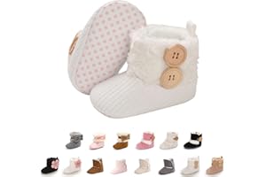 EDOTON Botas de Bebés Unisexo Zapatos Primeros Pasos Invierno Soft Sole Botas Suaves de Nieve de Suela 0-18 Meses