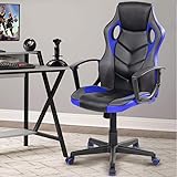 BAKAJI Poltrona Presidenziale Ergonomica Sedia Gaming Racing da Scrivana in Eco Pelle Arredo Ufficio Casa Cameretta Sala Riun