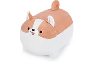 AUSPICIOUS BEGINNING Giant Corgi Plush Toy Hugging Pillow Stuffed Animal Plush Corgi Stuffed Corgi Cushion Doll, Soft Plush Dog Pillow Kawaii Plush Shiba Pillow 19.68 inch Cute Plush Toy for Friends Family Soft Gift