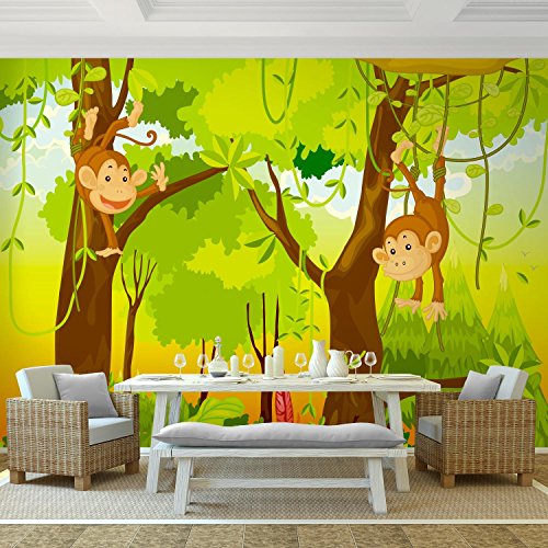 Fototapete Jungelbuch 352 x 250 cm – Vliestapete – Wandtapete – Vlies Phototapete – Wand – Wandbilder XXL – !!! 100% MADE IN GERMANY !!! Runa Tapete 9041011b - 2