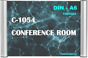 TUKA-i-AKUT Targa per Porta A6 Formato, Porta Scudo, Targa Fuoriporta Parete, Fissaggio con Viti, Info Sign Ufficio Porta Segno per Inserto 148x104 mm, TKD8302-A6