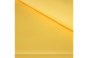 Pingianer - Tela de algodón para niños lisa, 100 % algodón, por metros, artesanía, tela de costura, amarillo claro, 50x160cm
