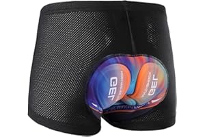 Ulhnei Fahrradhose Herren Radunterhose 5D Gepolstert Radhose Kurz Radlerhose Atmungsaktive schnelltrocknende stoßfeste Fahrrad Unterhosen Fahrradunterhose