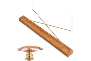 HOSSIAN Porta-Incienso-Porta-Incienso de Bambú para Varillas-Cenizador de Madera Regalo Hecho a Mano 28cm