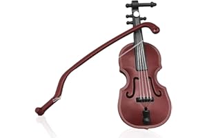 GENERIC Miniature Violin Tiny Musical Instrument Models for Decoration Home & Office Creative Mini Musical Instrument Violin Decor Gifts with Bow Stand Support